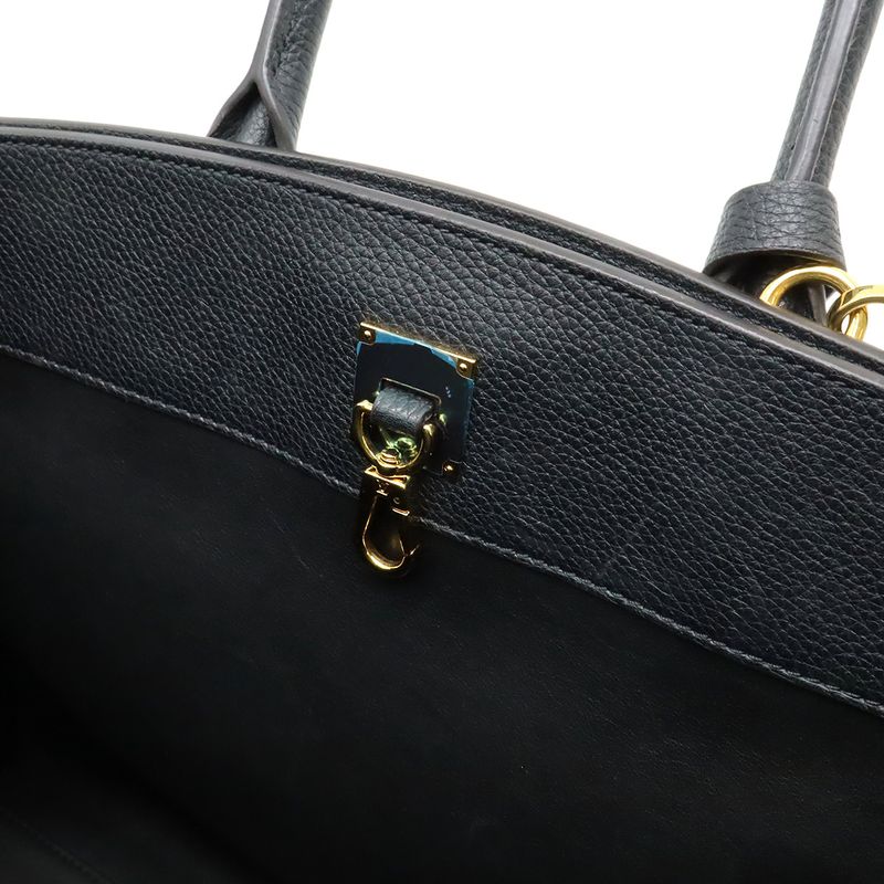 Louis Vuitton City Steamer Mm 2-Way Shoulder Bag Taurillon Leather Noir Black