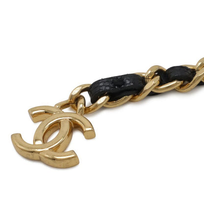 Chanel Quilted CC Logo Belt Bag Chain Pouch Caviar Leather Black Gold