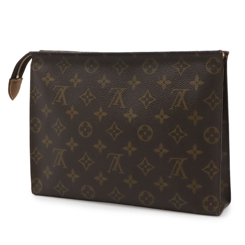 Louis Vuitton Monogram Poche Toilette 26 Cosmetic Pouch Case Multi Second