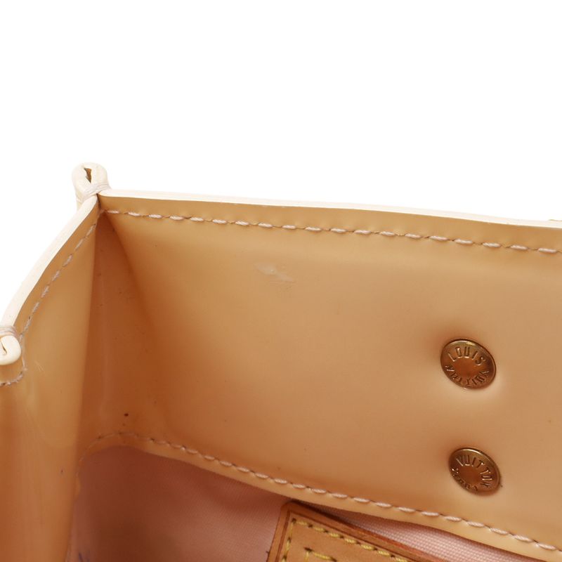 Louis Vuitton Monogram Vernis Reed PM Tote Mini Leather Enamel Marshmallow Pink