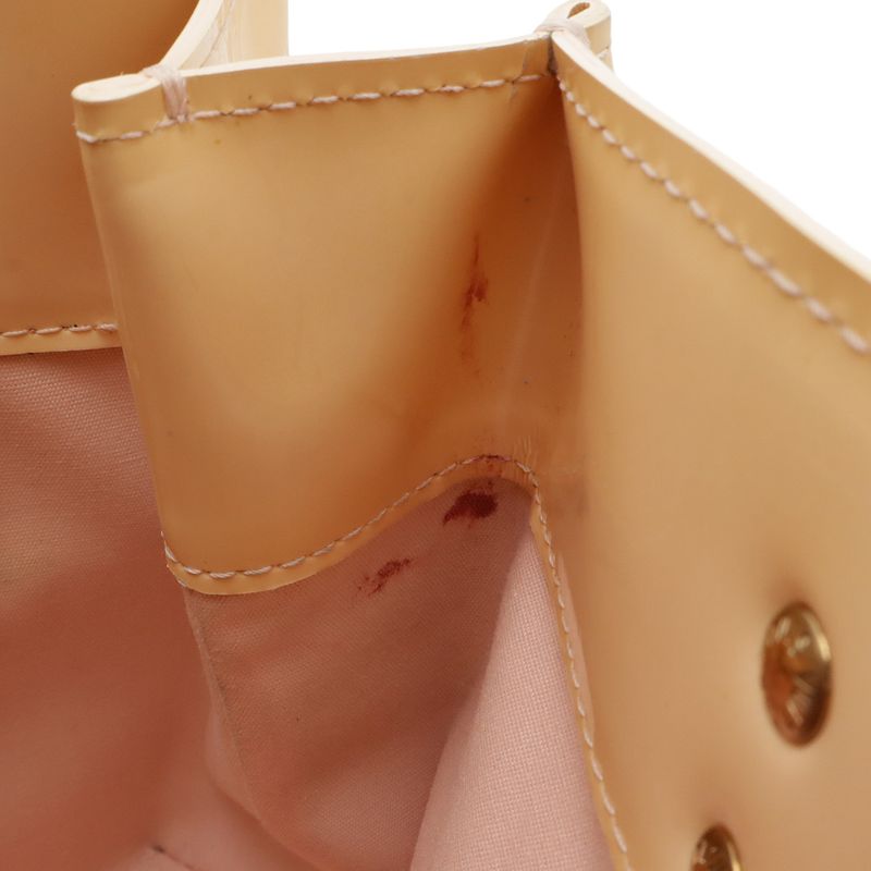 Louis Vuitton Monogram Vernis Reed PM Tote Mini Leather Enamel Marshmallow Pink