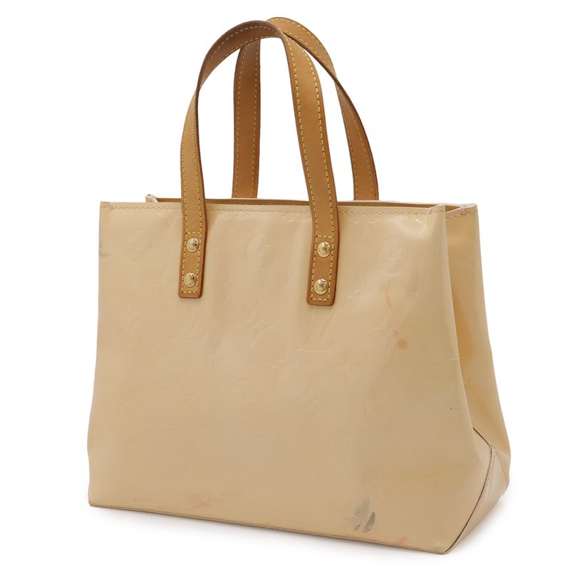 Louis Vuitton Monogram Vernis Reed PM Tote Mini Leather Enamel Marshmallow Pink