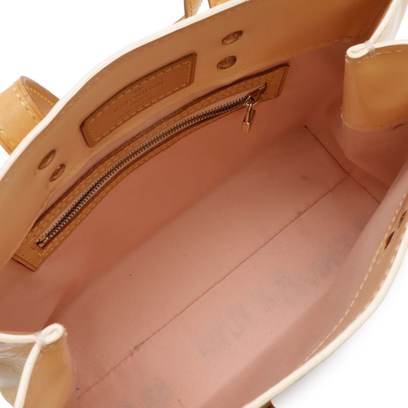 Louis Vuitton Monogram Vernis Reed PM Tote Mini Leather Enamel Marshmallow Pink