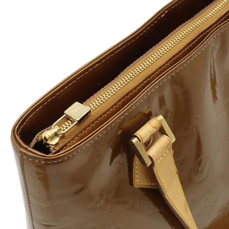 Louis Vuitton Monogram Vernis Houston Tote Shoulder Bag Enamel Blanc
