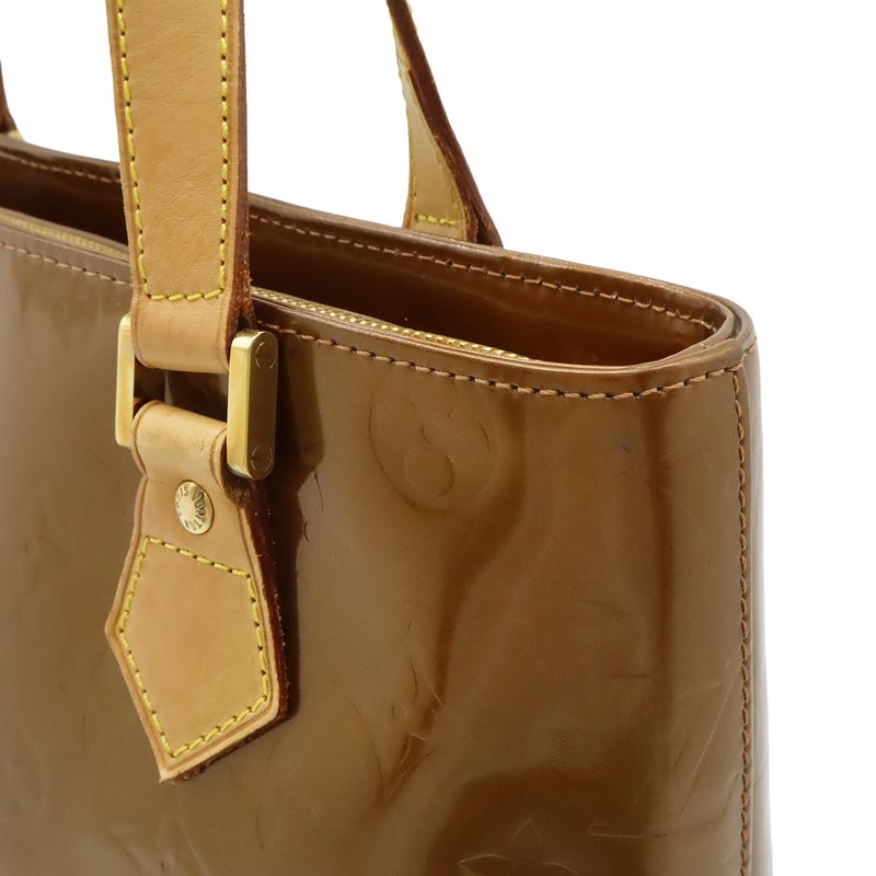 Louis Vuitton Monogram Vernis Houston Tote Shoulder Bag Enamel Blanc