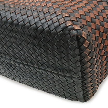 Bottega Veneta Intrecciato Gradient Cover GM Tote Leather Black Brown Limited