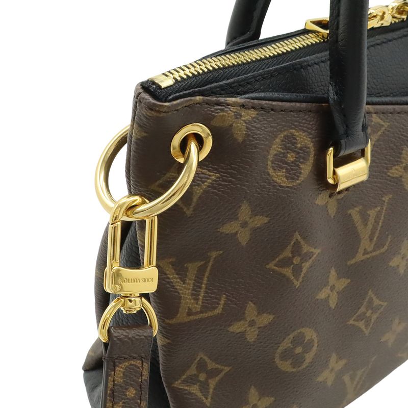 Louis Vuitton Monogram Pallas BB 2-Way Shoulder Bag Crossbody Leather Noir Black