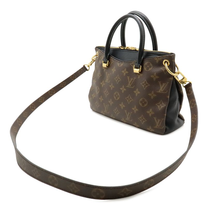 Louis Vuitton Monogram Pallas BB 2-Way Shoulder Bag Crossbody Leather Noir Black