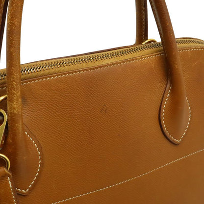 Hermes Bolide 35 2-Way Shoulder Bag Courchevel Brown Gold