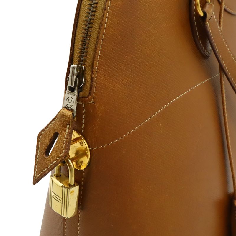 Hermes Bolide 35 2-Way Shoulder Bag Courchevel Brown Gold