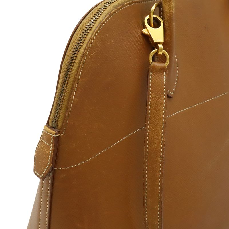 Hermes Bolide 35 2-Way Shoulder Bag Courchevel Brown Gold