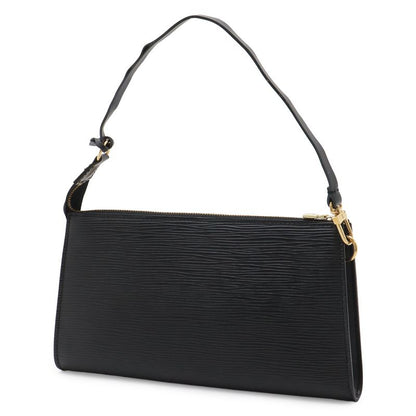 Louis Vuitton Epi Pochette Pouch Handbag Noir Black Gold