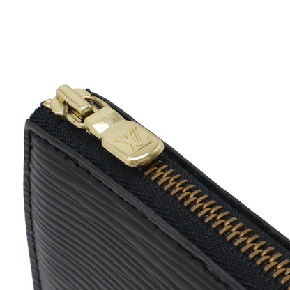 Louis Vuitton Epi Pochette Pouch Handbag Noir Black Gold