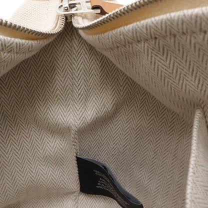 Hermes Bride-a-Brac PM Bath Pouch Cosmetic Handbag Canvas Natural Beige