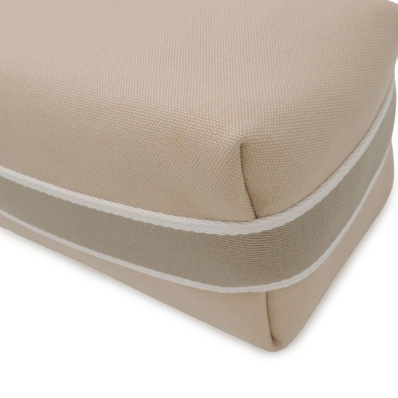 Hermes Bride-a-Brac PM Bath Pouch Cosmetic Handbag Canvas Natural Beige
