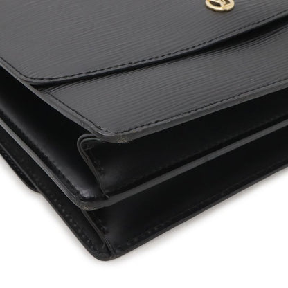 Louis Vuitton Epi Grenelle Shoulder Bag Crossbody 2-Way Clutch Leather Noir