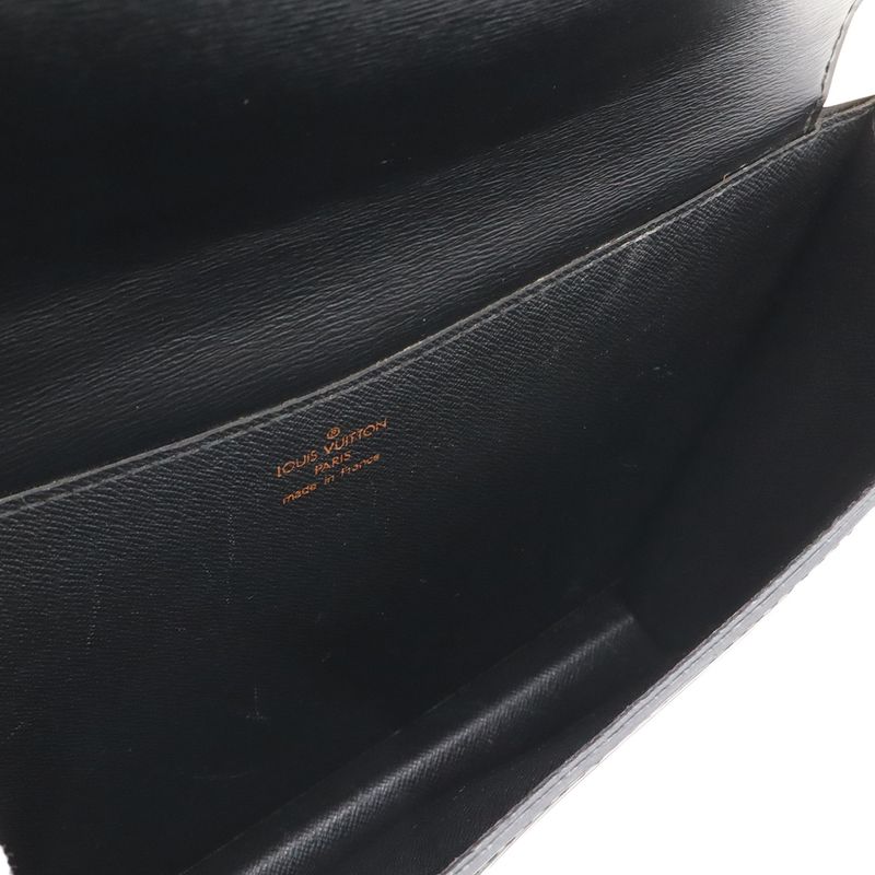 Louis Vuitton Epi Grenelle Shoulder Bag Crossbody 2-Way Clutch Leather Noir