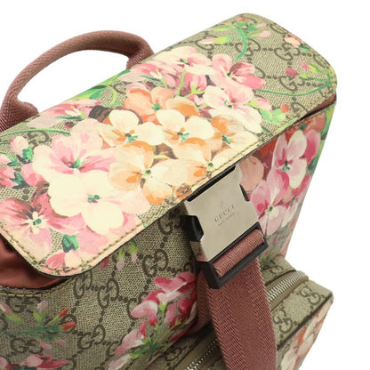 Gucci GG Blooms Supreme Backpack Flower Floral Pattern Beige Pink Multicolor