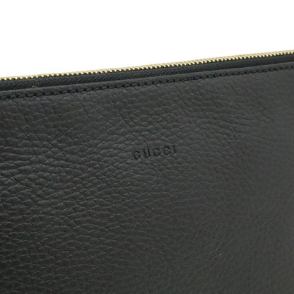 Gucci Bamboo Tassel Clutch Pouch Depth Leather Black