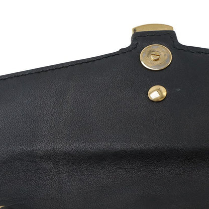 Gucci Sylvie Web Line Mini Chain Shoulder Bag Pochette 2-Way Clutch Leather