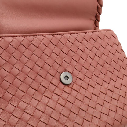 Bottega Veneta Olympia Intrecciato Small Shoulder Bag Chain Leather Pink
