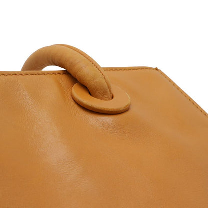 Chanel CC Logo Tote Shoulder Bag Leather Master Yellow