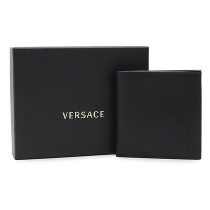 Versace Medusa Emboss Bifold Wallet Leather Nero Black