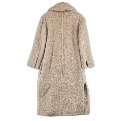 Celine Coat Alpaca Pink Beige Fur Shaggy 34 — view 2