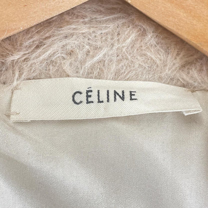 Celine Coat Alpaca Pink Beige Fur Shaggy 34 — view 7