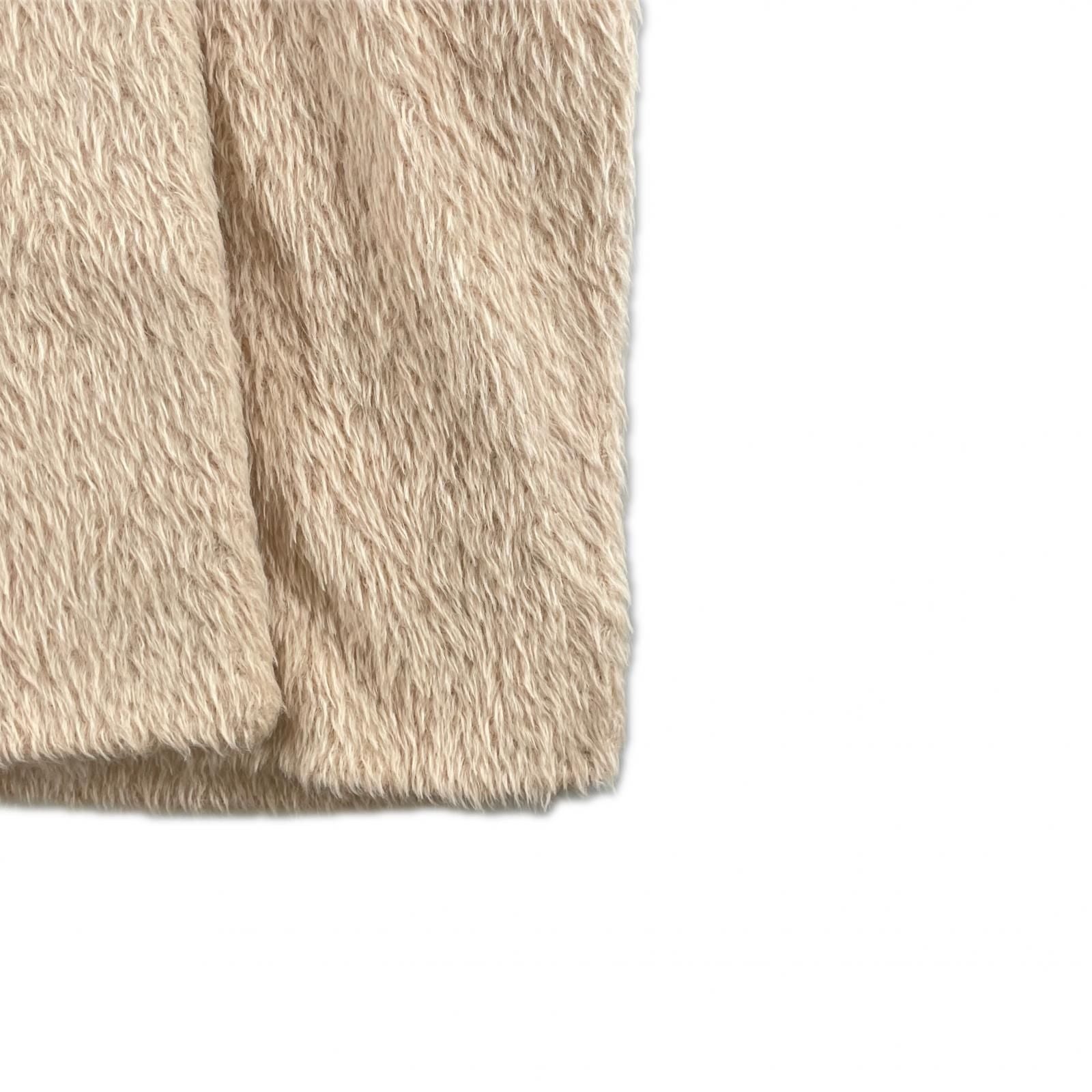 Celine Coat Alpaca Pink Beige Fur Shaggy 34 — view 5