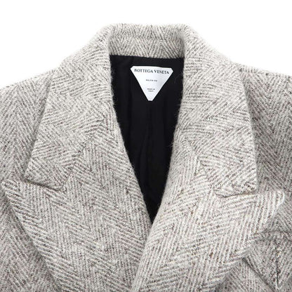 Bottega Veneta Double Breasted Long Coat Gray 40