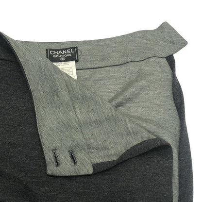 Chanel Wool Silk Knit Dress & Skirt Set Gray 36 Sweater