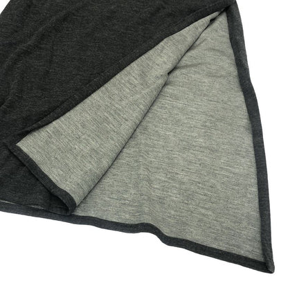 Chanel Wool Silk Knit Dress & Skirt Set Gray 36 Sweater