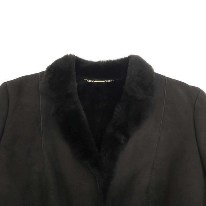 Gucci Mouton Leather Jacket Brown 38