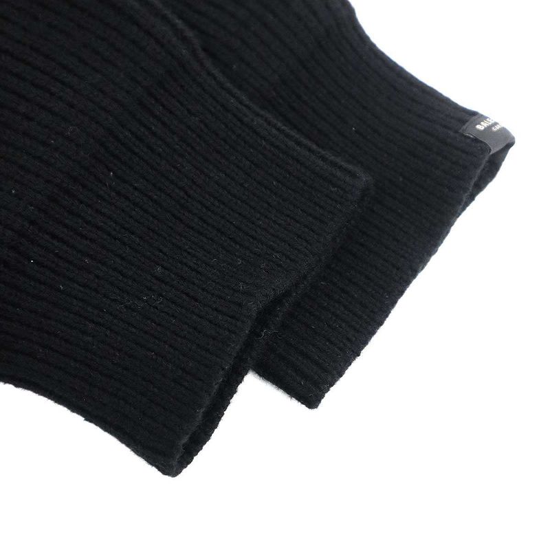 Balenciaga Safety Pin Wool Knit Cardigan Black