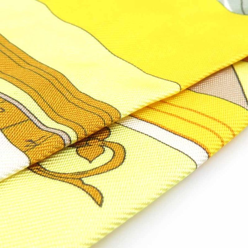 Hermes Twill Scarf Scarves Yellow