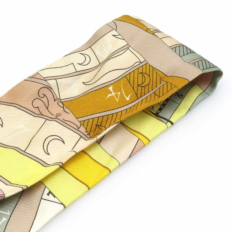 Hermes Twill Scarf Scarves Yellow