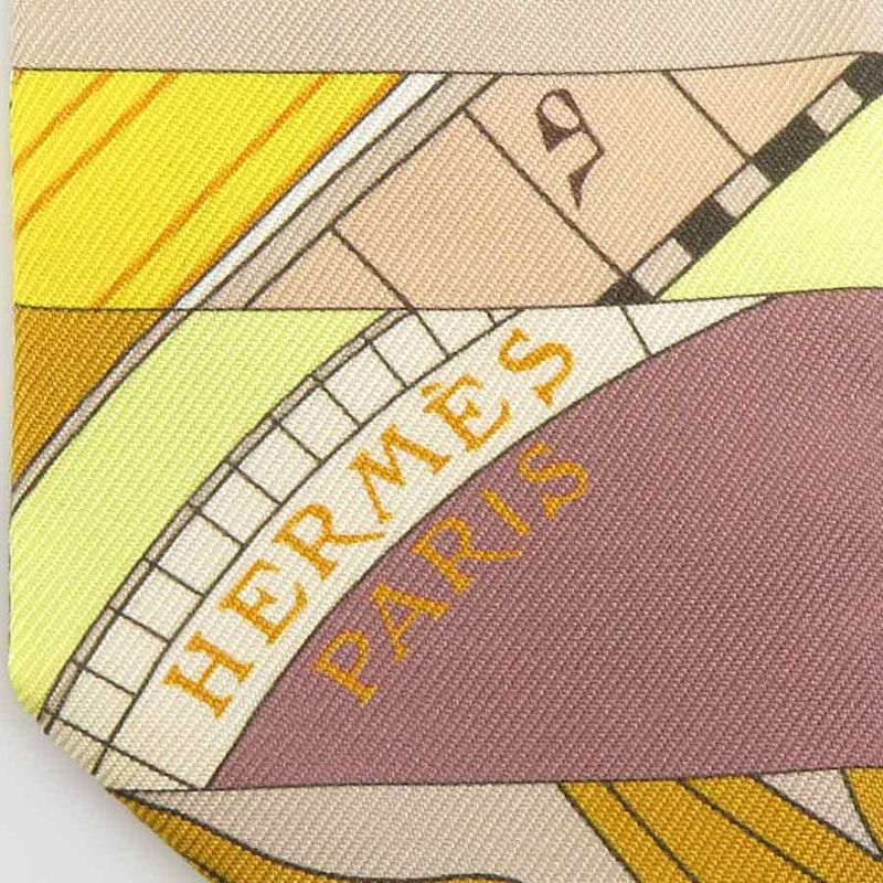 Hermes Twill Scarf Scarves Yellow