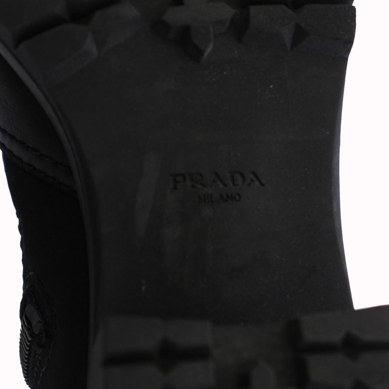 Prada Short Boots Belt Leather 36 Black