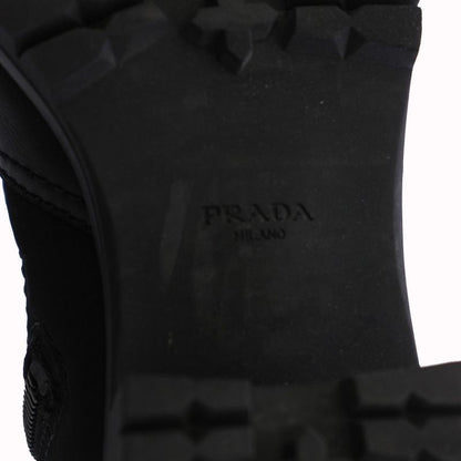 Prada Short Boots Belt Leather 36 Black