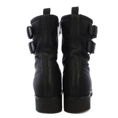 Prada Short Boots Belt Leather 36 Black