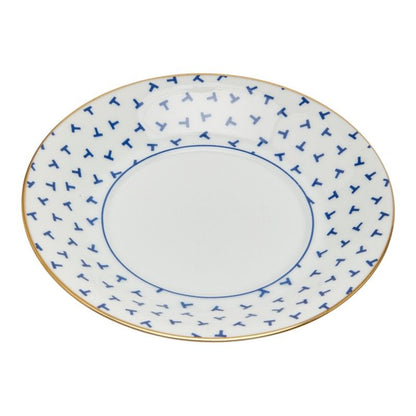 Tiffany & Co Dancing T Cup Saucer Set White Blue Gold Porcelain
