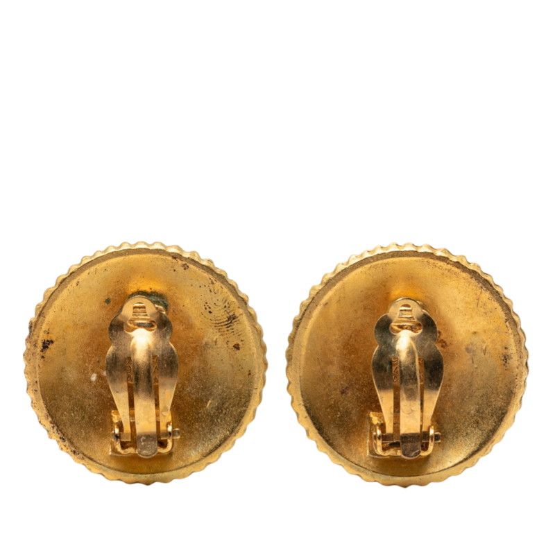 Chanel Coco Logo Earrings Gold Plated