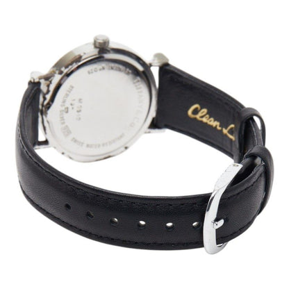 Tiffany & Co Atlas Watch Silver Black Leather