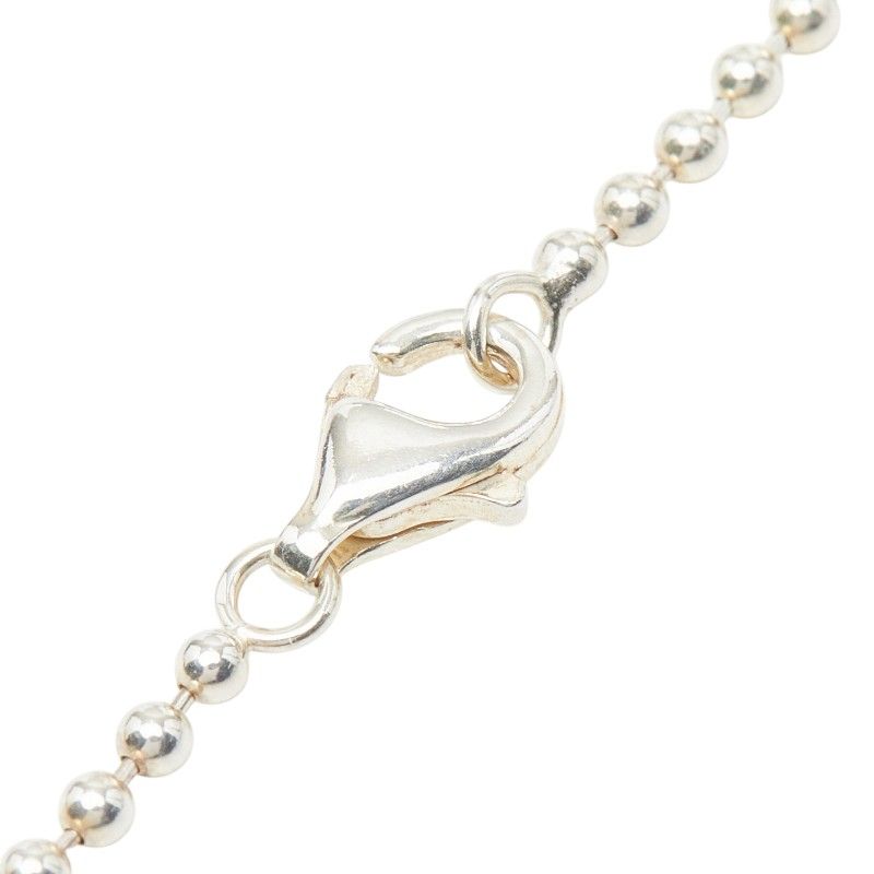 Tiffany & Co Roman Cross Ball Chain Pendant Necklace Silver