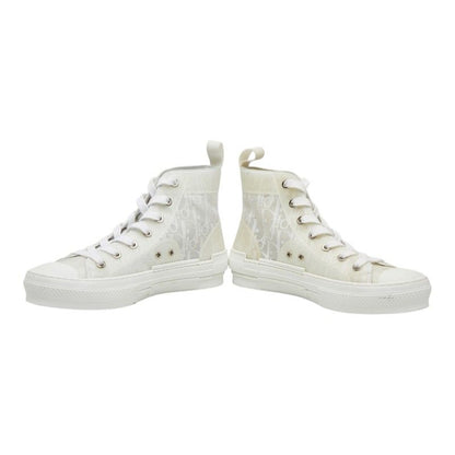 Dior Oblique League High Top Sneakers Cut 37 White Technical Fabric