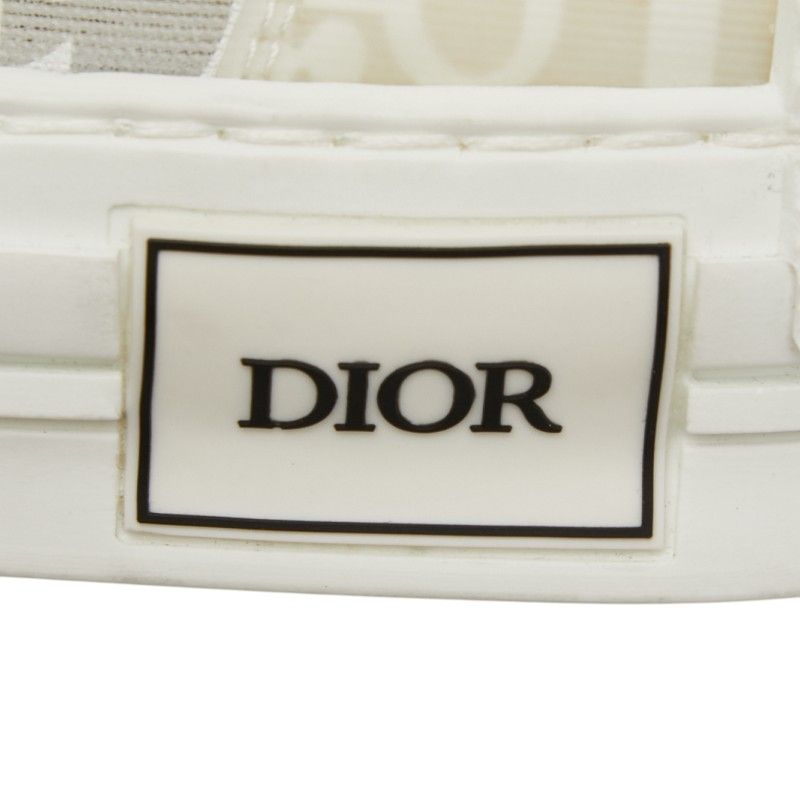 Dior Oblique League High Top Sneakers Cut 37 White Technical Fabric