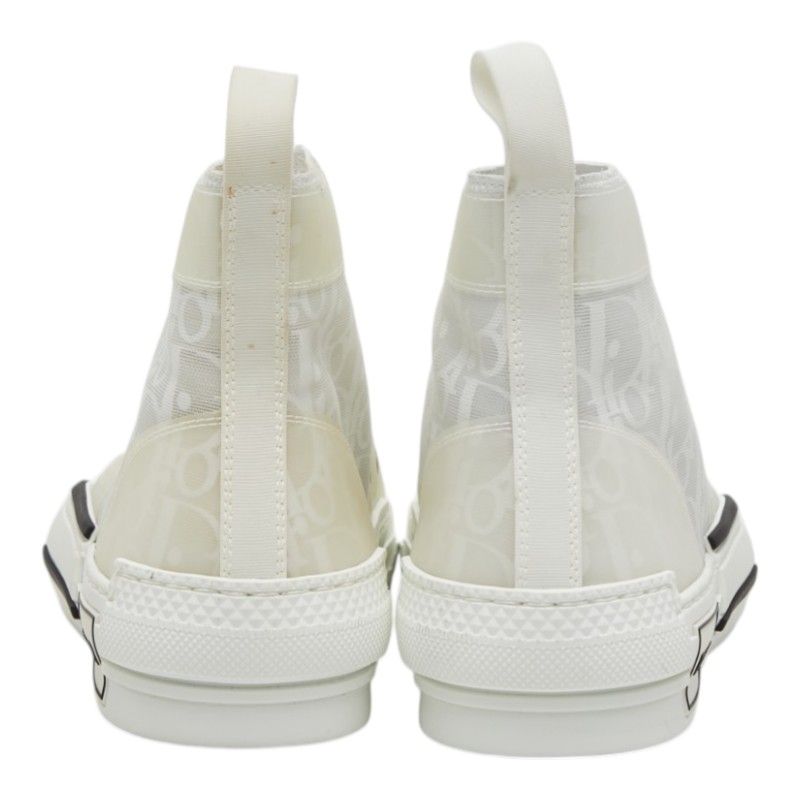 Dior Oblique League High Top Sneakers Cut 37 White Technical Fabric