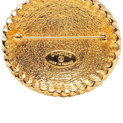 Chanel CC Logo Night Riding Brooch Gold Plated
