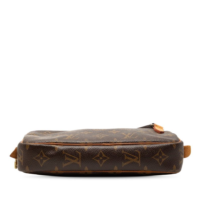 Louis Vuitton Monogram Pochette Marli Bandouliere Crossbody Shoulder Bag Brown